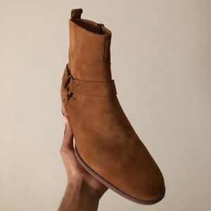 STEVE MADEEN Suede Harness Boots